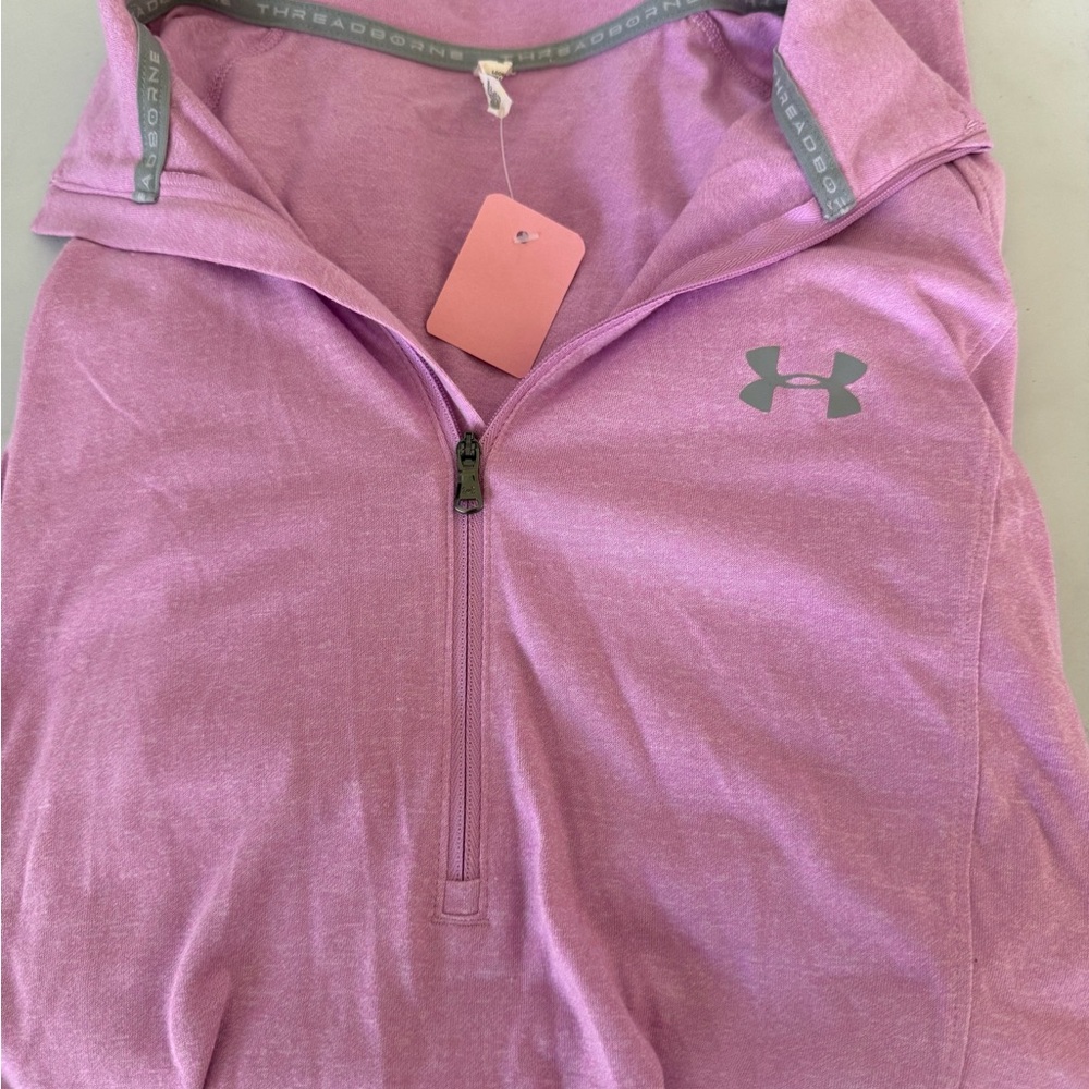 Under Armour Heather Pink 1/4 Zip Pullover